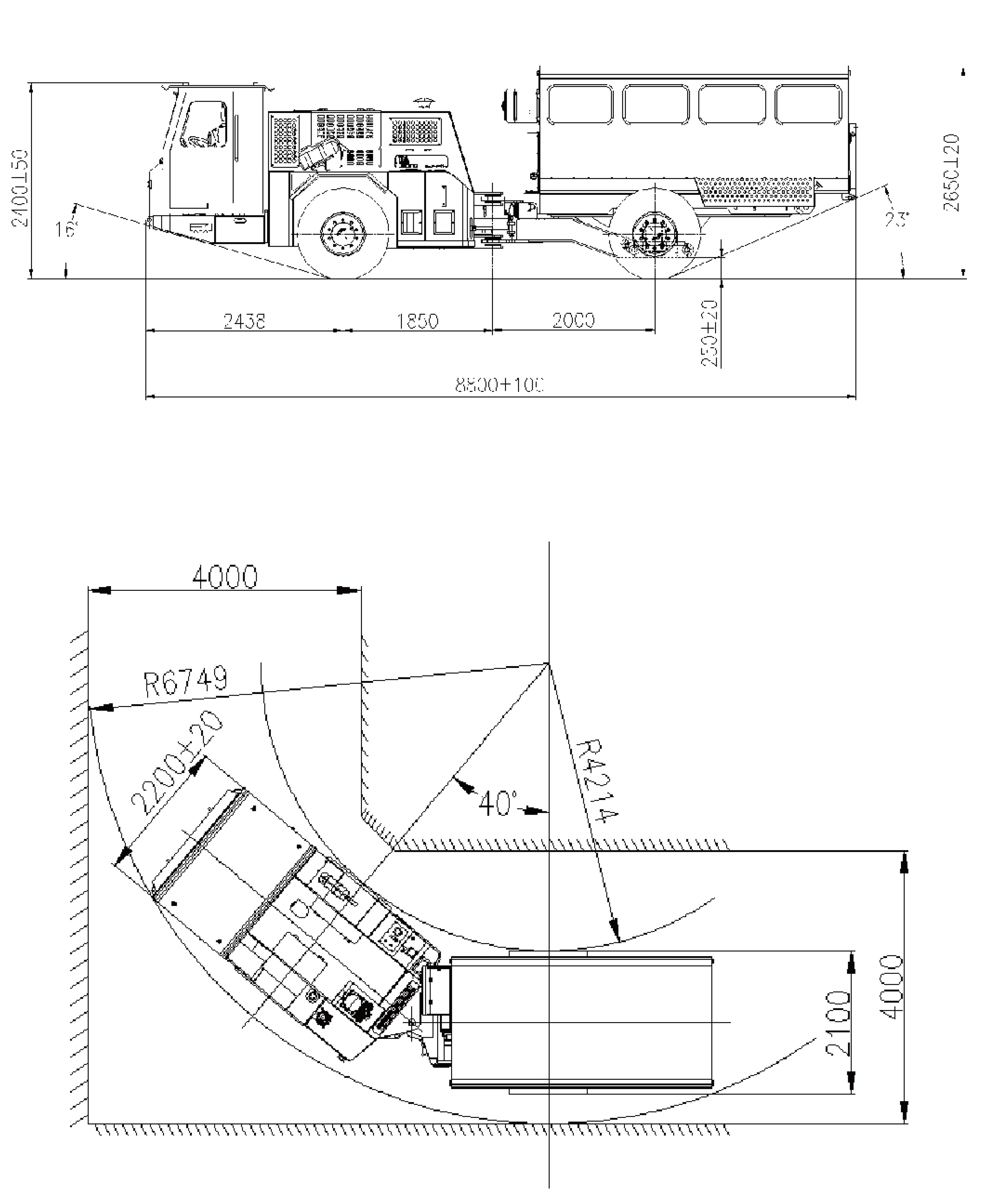 Dimensiunile totale ale FUP18